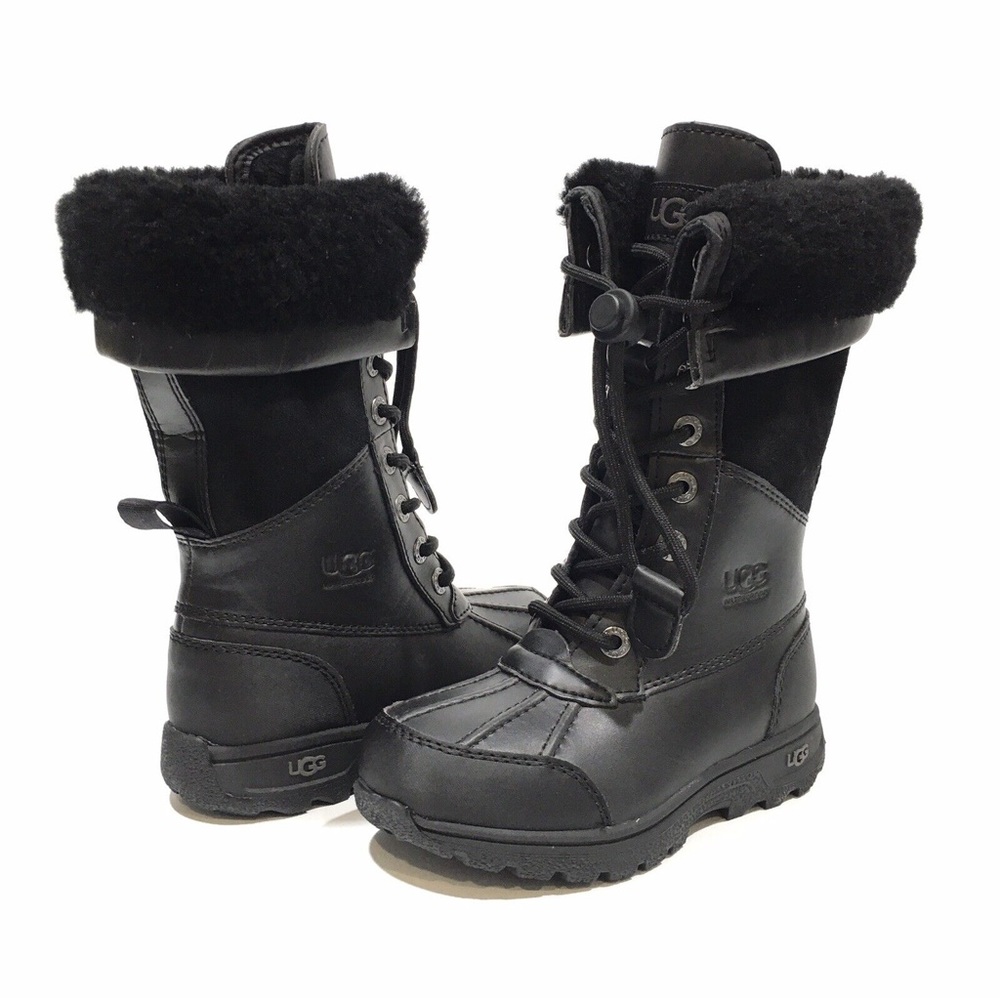 Ugg Kids Unisex Butte II Black (Big Kid) Size US 4